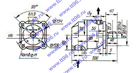 Размеры насосов НПл-5/16, НПл-8/16, НПл-12,5/16, НПл-16/16, НПл-20/16, НПл-25/16